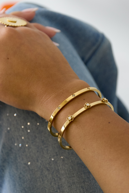 Bracelet orné de motifs floraux et de strass 2