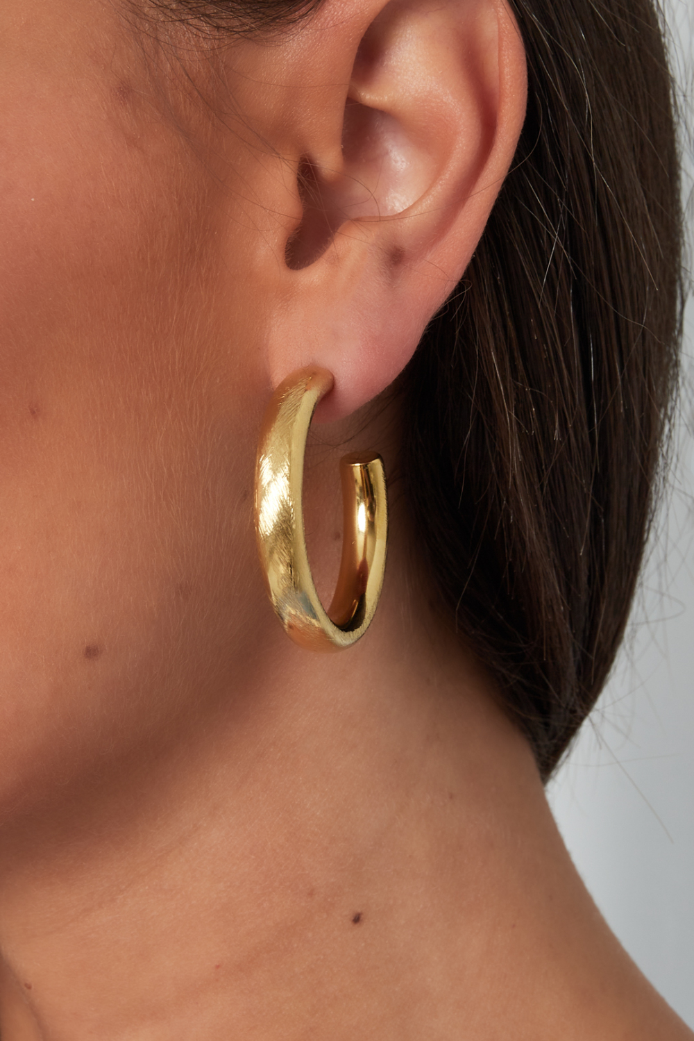   Boucles D'Oreilles Créoles De Forme Irrégulière, Série Décontractée, Simple Et Quotidienne, Bijoux Pour Femmes Image2