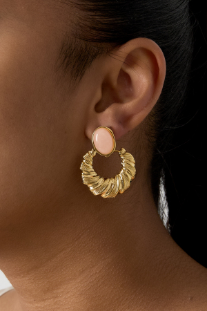 Boucles D'Oreilles Puces En Acier Inoxydable, Forme Irrégulière, Collection Simple Daily Simple, Bijoux Pour Femmes h5 Image2