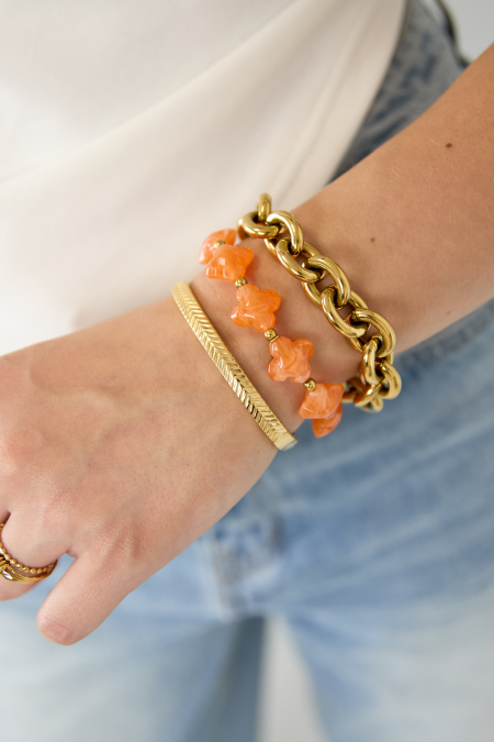 Bracelet de perles avec des perles en forme de trèfle 2