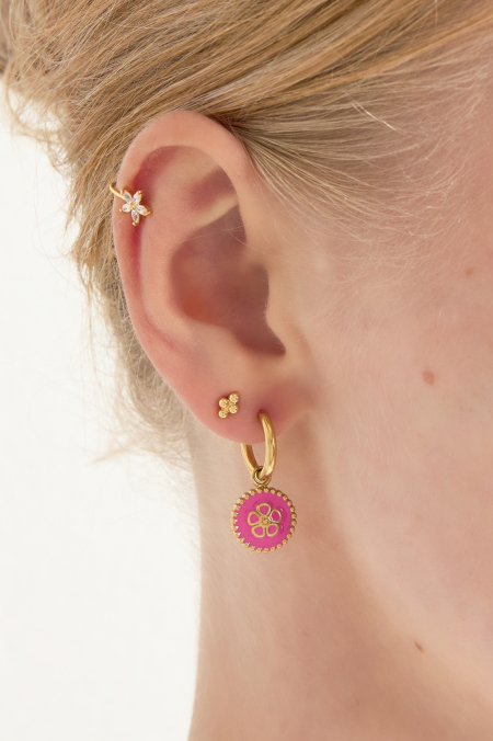Boucles d'oreilles pendantes en acier inoxydable, série Fleur, décontractée, simple et quotidienne, bijoux pour femmes 2