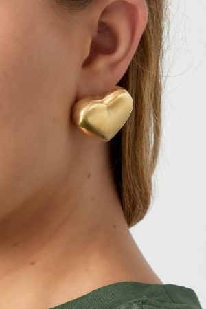 Boucles D'Oreilles À Tige En Forme De Cœur Doux h5 Image2