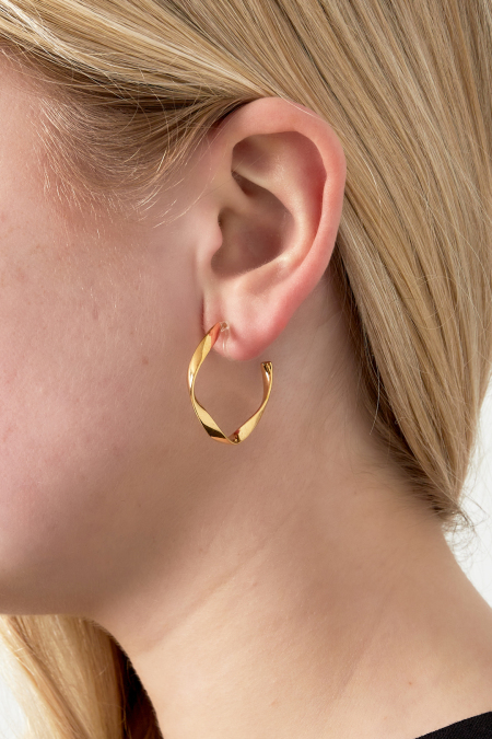 Boucles d'oreilles à clip grandes courbes 2