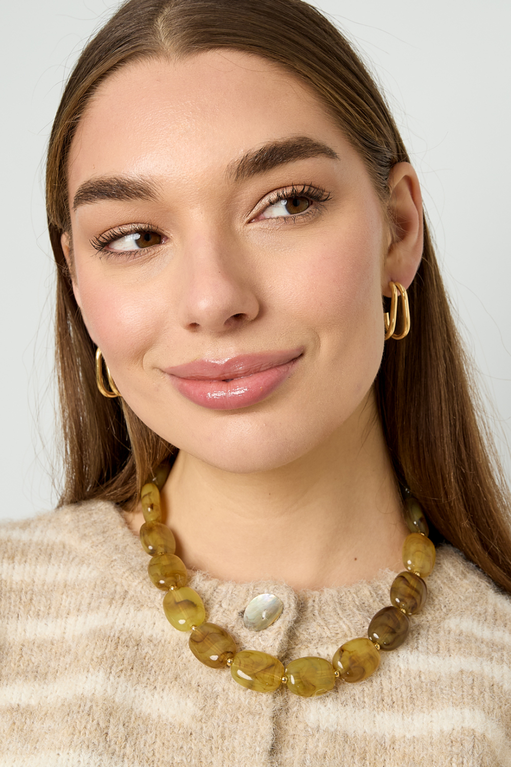 Boucles D'Oreilles Créoles En Acier Inoxydable, Collection Casual Daily Simple, Bijoux Pour Femmes Image2
