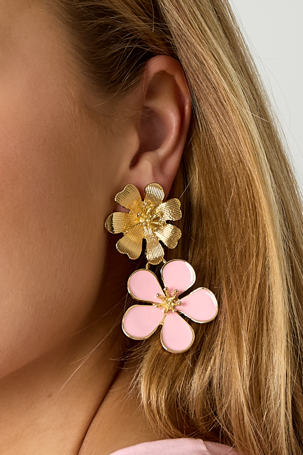 Boucles D'oreilles 2 Fois Fleur Image3