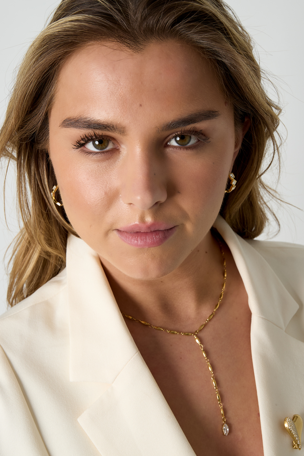 Boucles D'Oreilles Avec Pierres Alternées h5Image4
