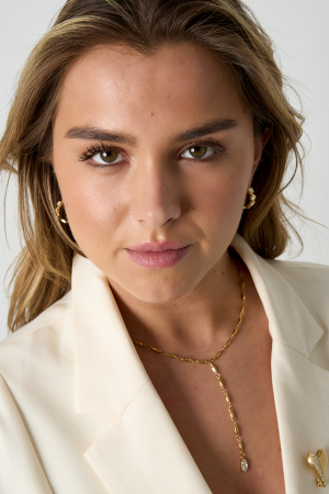 Boucles D'Oreilles Avec Pierres Alternées h5 Image4