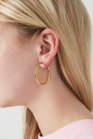 Boucles D'Oreilles Créoles Classiques À Clip h5 Image2