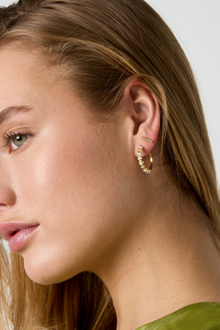 Boucles d'oreilles puces en acier inoxydable, forme irrégulière, collection décontractée et simple pour femmes 2