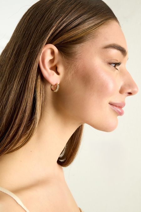 Boucles d'oreilles créoles en acier inoxydable, style décontracté et simple, collection femme 2