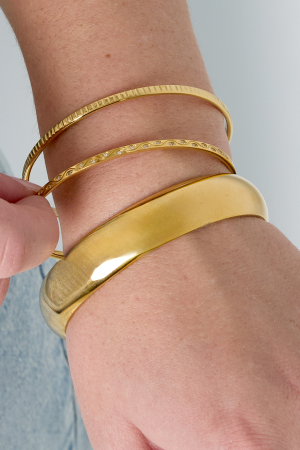 Bracelets En Acier Inoxydable, Série Géométrique Décontractée Et Simple Pour Femmes h5 Image3