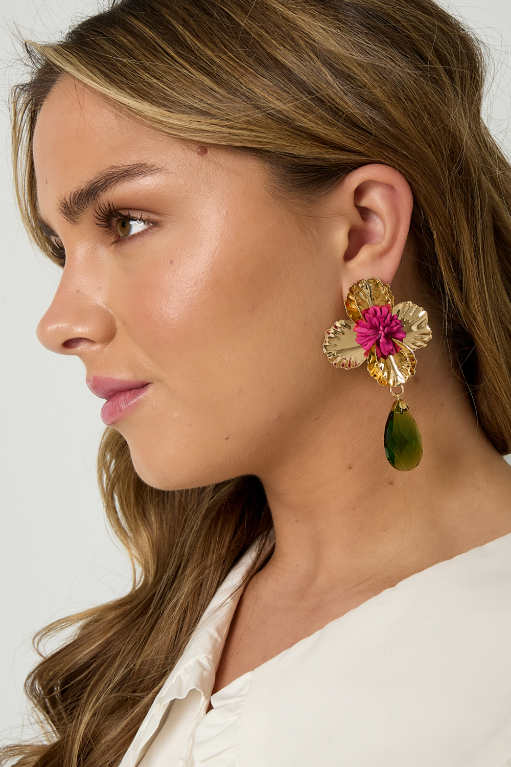 Boucles D'Oreilles Pendantes En Fer, Série Luxueuse De Vacances Fleuries, Bijoux Pour Femmes Image4