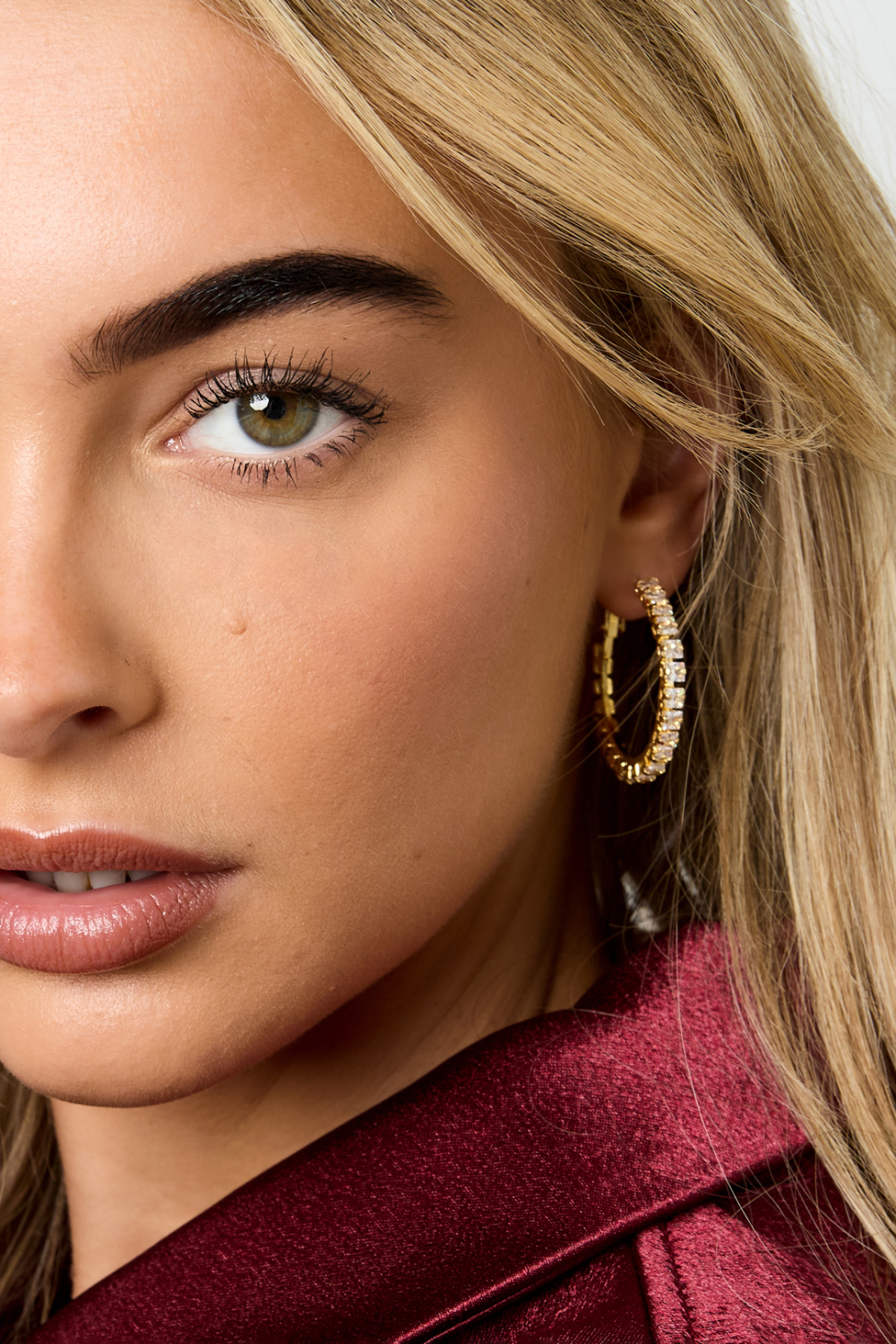 Boucles D'Oreilles Créoles En Cuivre Géométriques Élégantes De Noël, Série Luxueuse, Bijoux Pour Femmes Image3