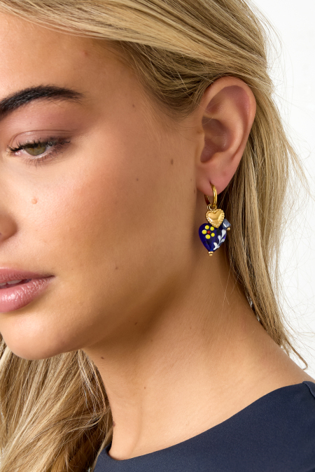 Boucles d'oreilles pendantes en acier inoxydable, style cœur, décontractées, simples et quotidiennes, bijoux pour femmes 2