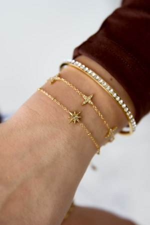 Bracelet Orné De Perles Et D'Une Étoile Filante En Pierre h5 Image2