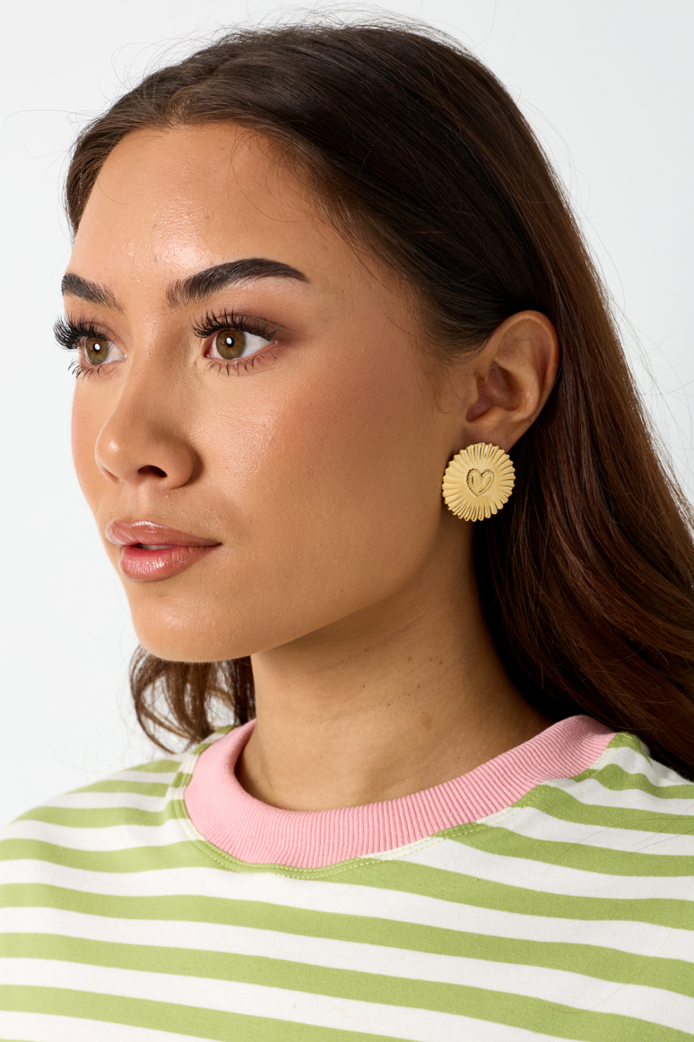 Boucles D'Oreilles Pendantes Scintillantes En Forme De Pièce De Cœur h5Image5