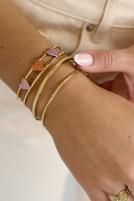 Bracelet orné de cœurs en strass 2