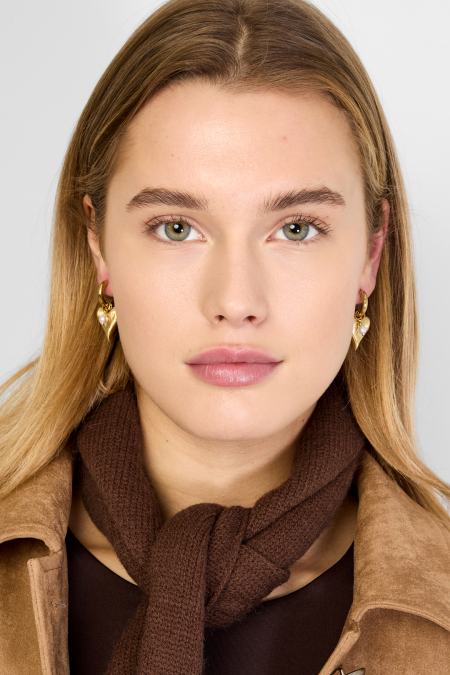 Boucles d'oreilles pendantes en forme de cœur, série simple et décontractée pour le quotidien, bijoux pour femmes 2
