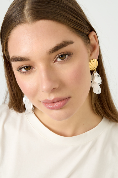 Boucles d'oreilles coquillage ornées de nacre 2