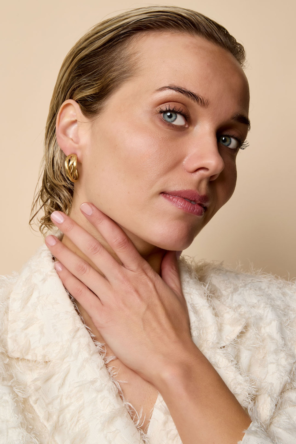 Boucles D'Oreilles Créoles Lignes Casual Daily Simple Series Bijoux Pour Femmes Image3
