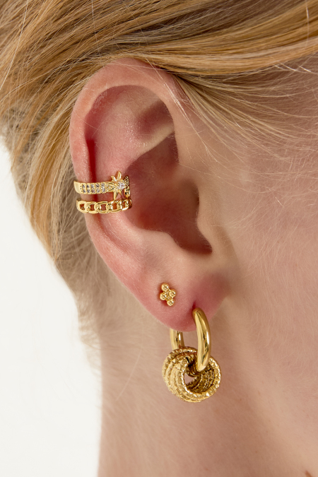 Boucles d'oreilles géométriques en cuivre, style décontracté et quotidien 2