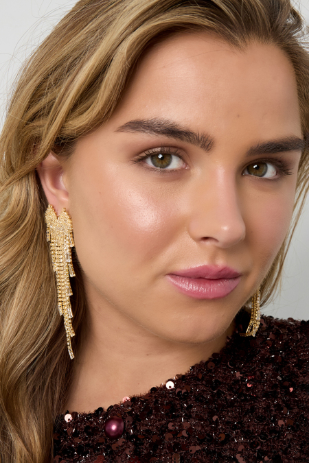 Boucles d'oreilles pendantes en cuivre, géométriques, élégantes, de Noël, luxueuses, bijoux pour femmes 2