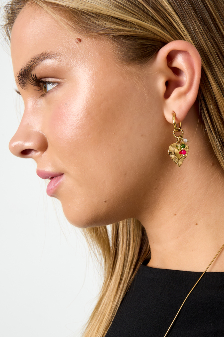 Boucles d'oreilles à breloques Heart Happy 2
