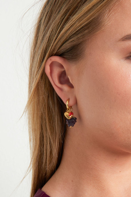 Boucles d'oreilles pendantes en acier inoxydable, série Fruit Daily Daily Simple, bijoux pour femmes 2