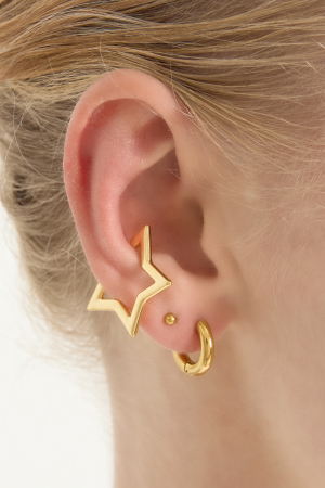 Boucles D'Oreilles En Cuivre Style Étoile, Décontractées Et Quotidiennes h5 Image2
