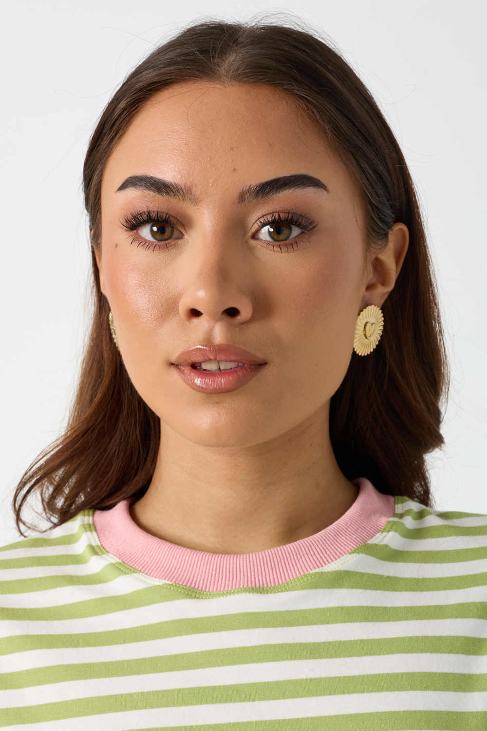 Boucles D'Oreilles Pendantes Scintillantes En Forme De Pièce De Cœur h5Image3