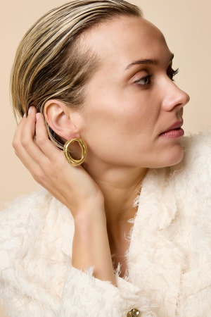 Boucles D'Oreilles À Tige De Forme Irrégulière, Série Casual Daily Simple, Bijoux Pour Femmes h5 Image2