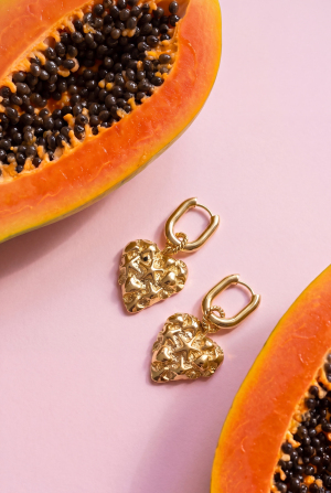 Boucles D'Oreilles Squovales À Motif Cœur Et Étoile h5 Image2