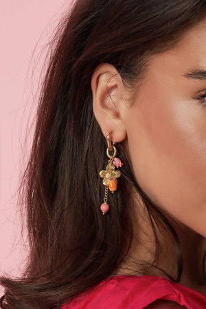 Boucles D'Oreilles En Perles D'Acier Inoxydable, Style Floral, Collection Romantique Décontractée Pour Le Quotidien, Bijoux Pour Femmes h5 Image5