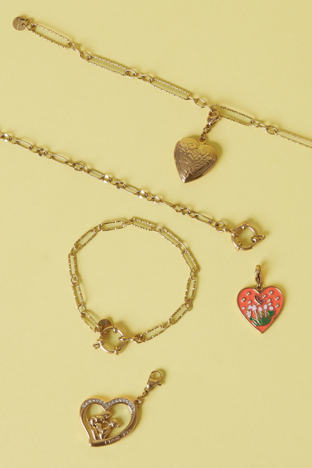 Bracelet avec fermoir avant et maillons alternés 2