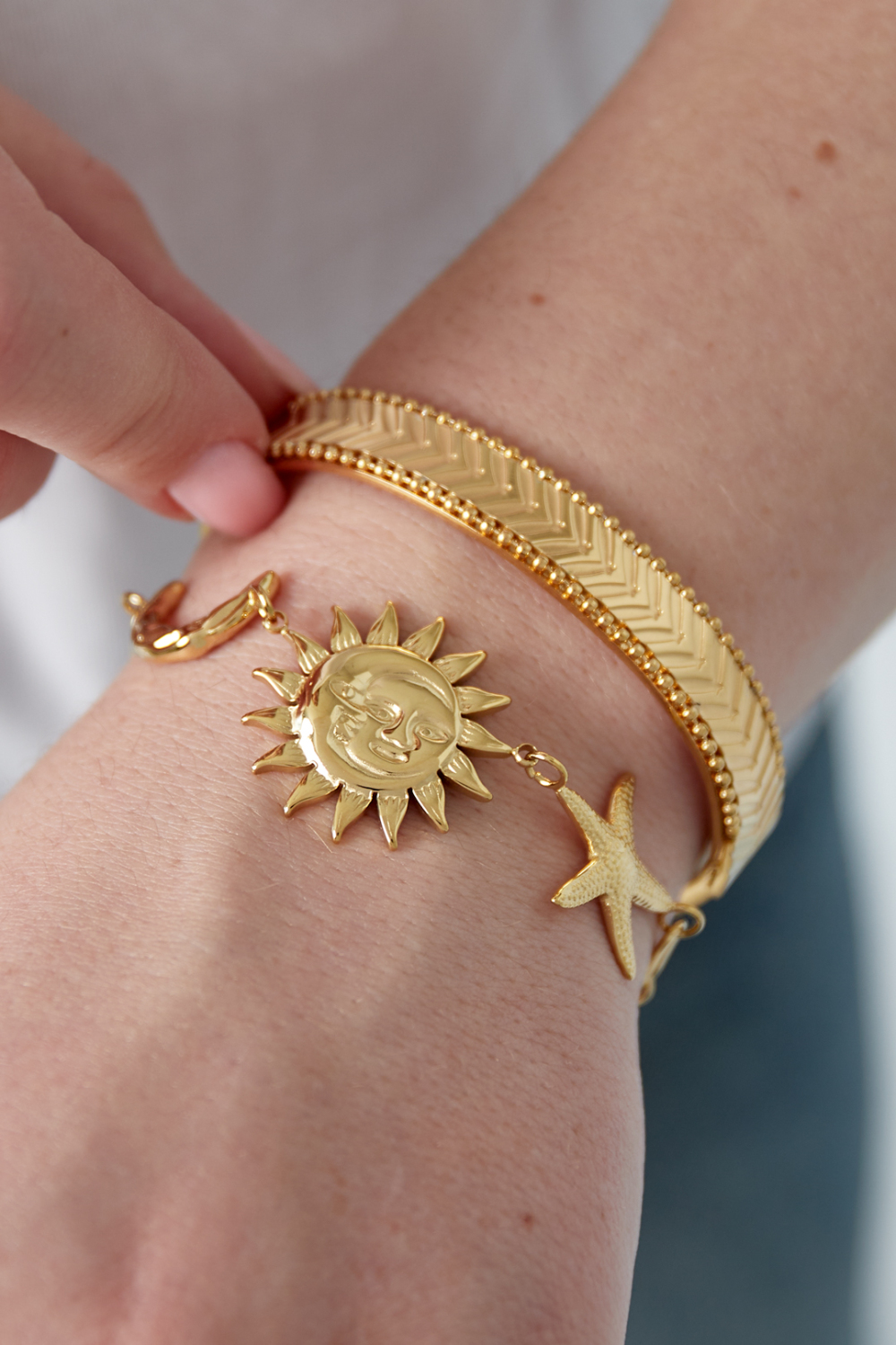 Collier Soleil Lune Étoile h5Image2