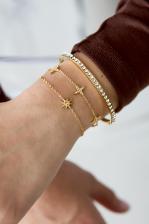 Bracelet À Motif De Trèfle Et Trèfles Incrustés h5 Image2