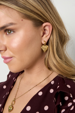 Boucles D'Oreilles Coeurs Texturés h5 Image2