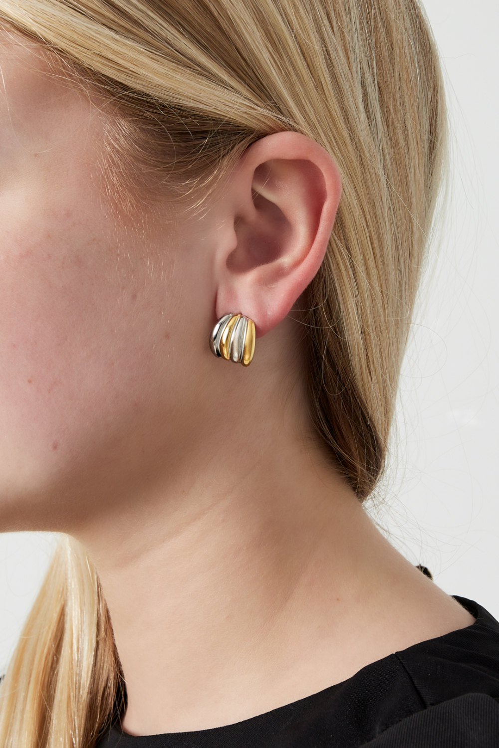 Boucles D'Oreilles Fusion Argent Doré Image2