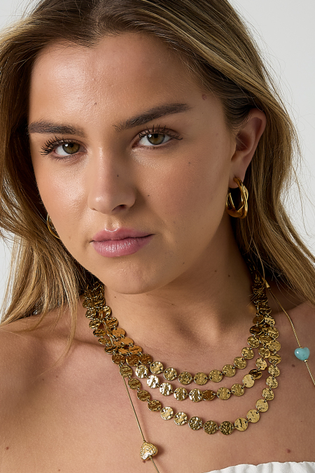 Boucles d'oreilles créoles doubles et épaisses avec détails torsadés 2