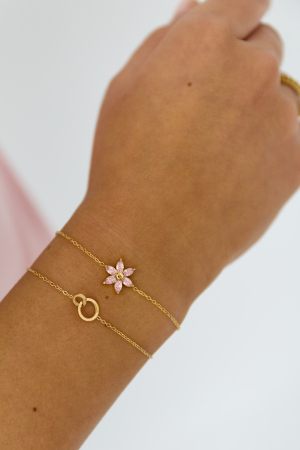 Bracelet Orné D'Une Fleur En Strass h5 Image2