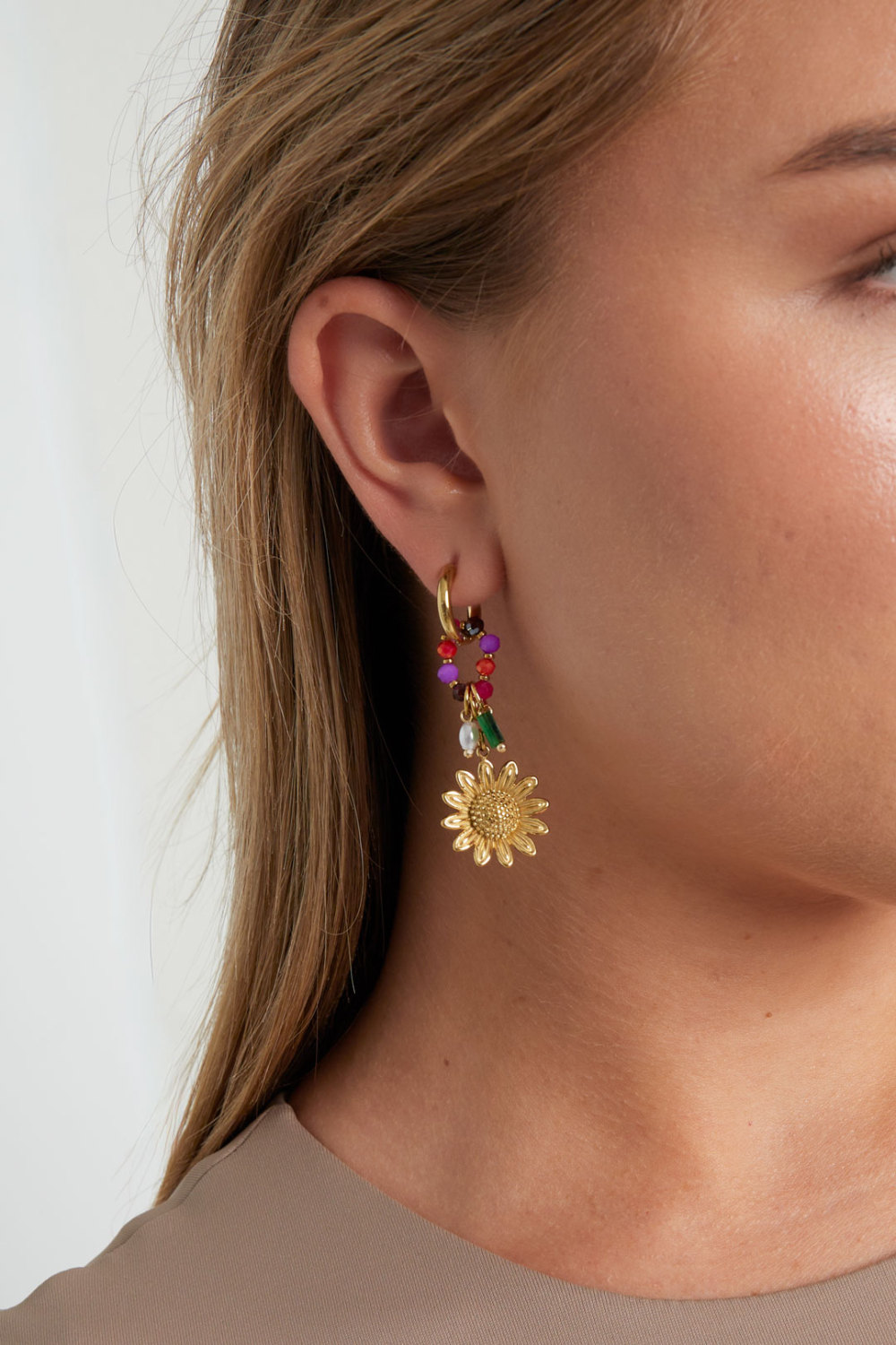 Boucles D'Oreilles Pendantes Fleur Casual Daily Simple Série Bijoux Pour Femmes h5Image2
