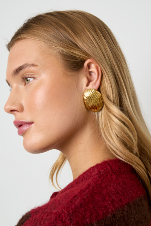Boucles D'Oreilles À Tige En Acier Inoxydable De Forme Irrégulière, Série Décontractée Et Simple Pour Femmes h5 Image2