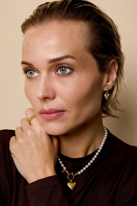 Boucles d'oreilles pendantes en forme de cœur, série simple et décontractée pour le quotidien, bijoux pour femmes 2