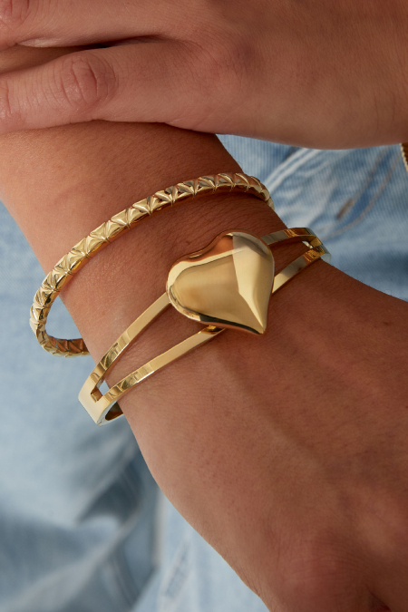 Bracelet double coeur 2