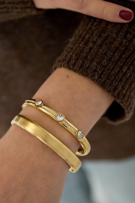 Bracelets en acier inoxydable Cœur Décontracté Quotidien Simple Série Bijoux pour femmes 2