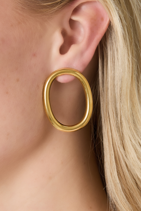 Boucles d'oreilles créoles ovales 2