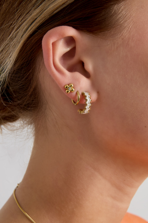 Boucles D'Oreilles Ornées De Pierres En Zigzag h5 Image3