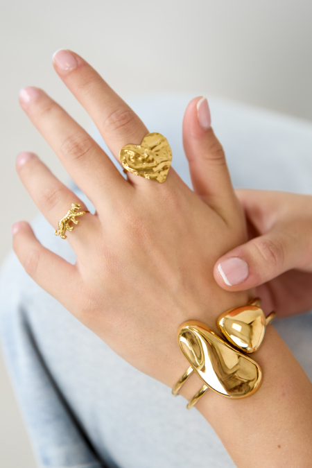 Bracelet manchette tendance aux formes organiques 2