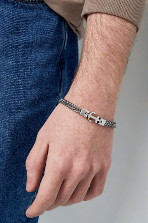 Bracelet Manchette Ancre Pour Homme - Argenté h5 Image2