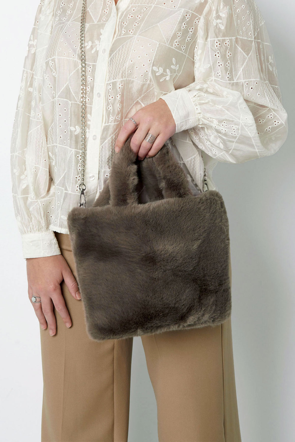 Sac De Ville En Fausse Fourrure Petit Image6